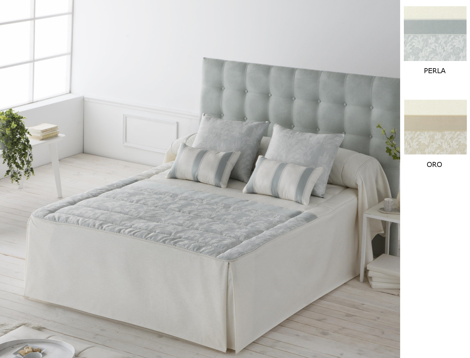 JVR Colcha de verano Jacquard Allure color Oro o Perla