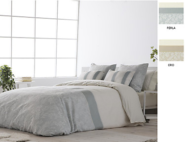 JVR - Funda nórdica Jacquard Allure color Oro o Perla