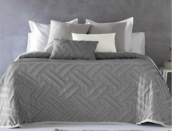 Cañete - Colcha capa Vento color Beige, Gris, Índigo, Antracita o Blanco