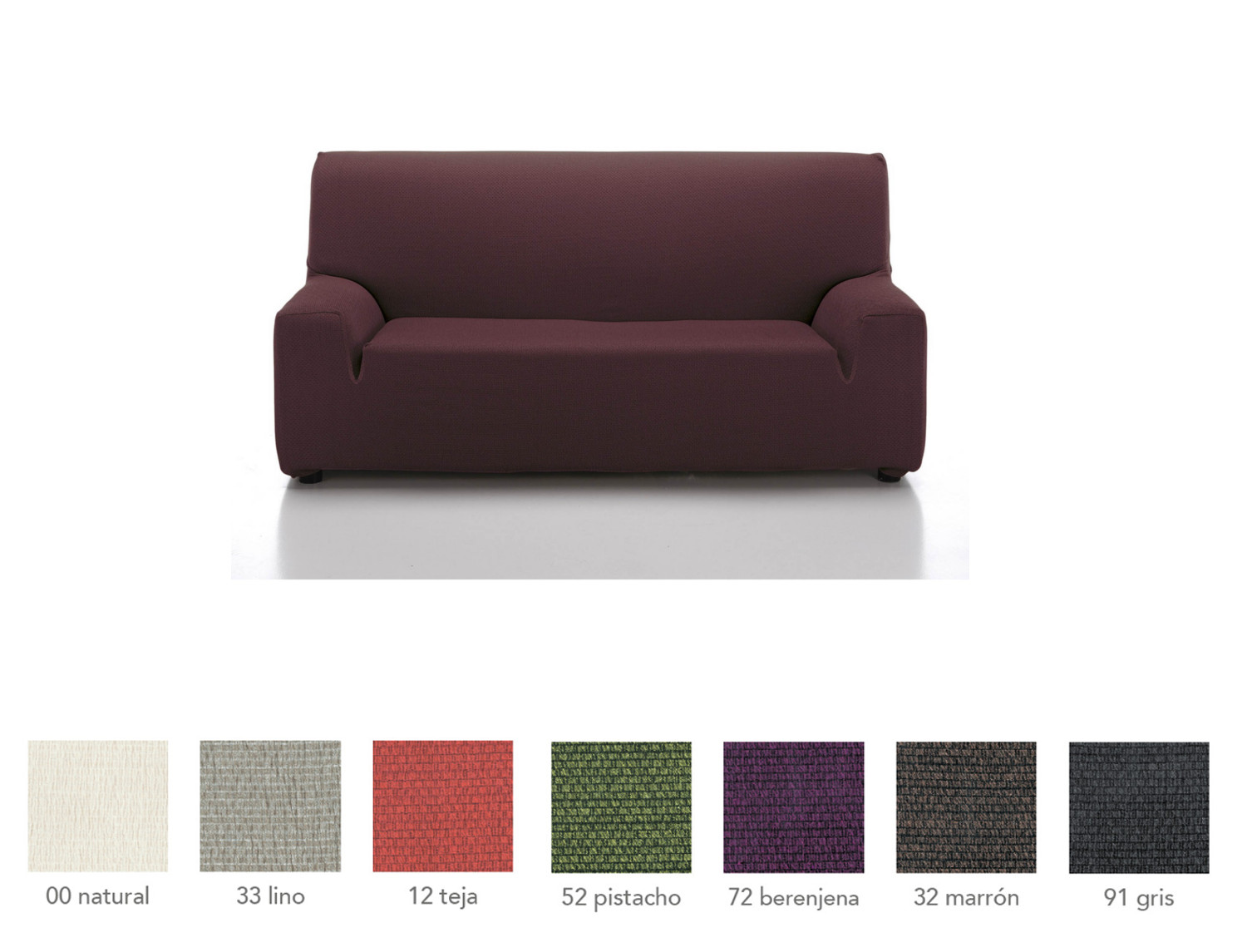 Cañete Funda para sofá 2 plazas Brick goma ancha