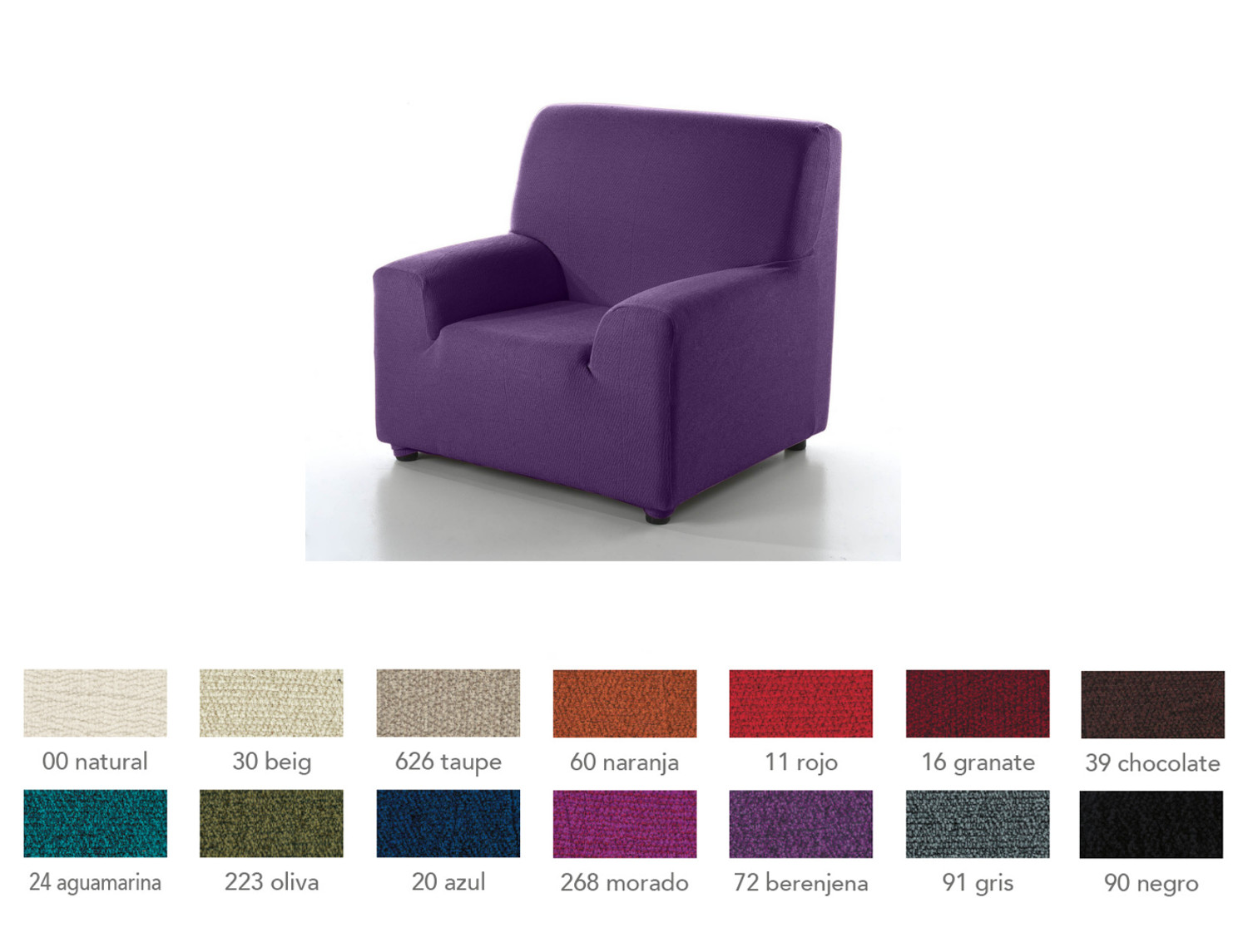 Cañete Funda para sofá 1 plaza Enzo gomas inferiores y espumas