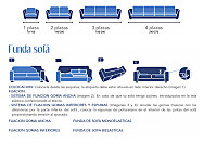 Funda para sofá 4 plazas Enzo gomas inferiores y espumas