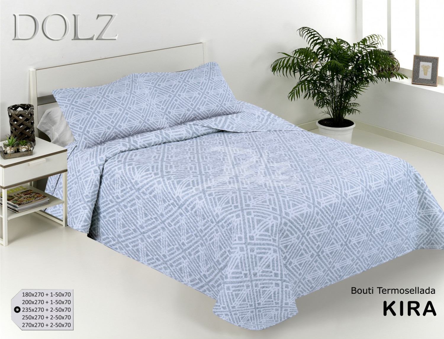 Dolz Colcha Dolz con relleno fino y fundas de cojín Kira