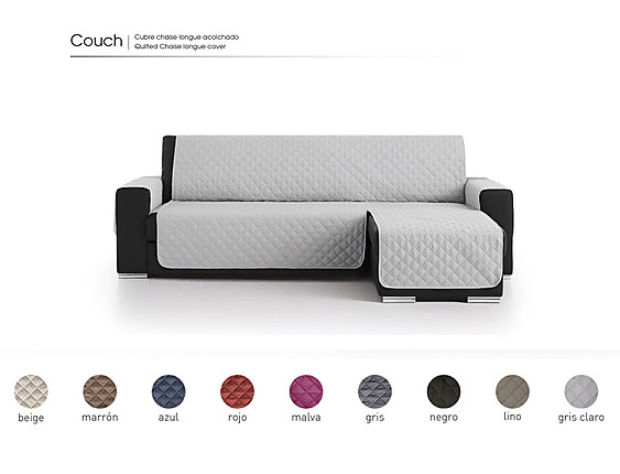 Belmarti - Cubre sofá acolchado chaise longue Couch