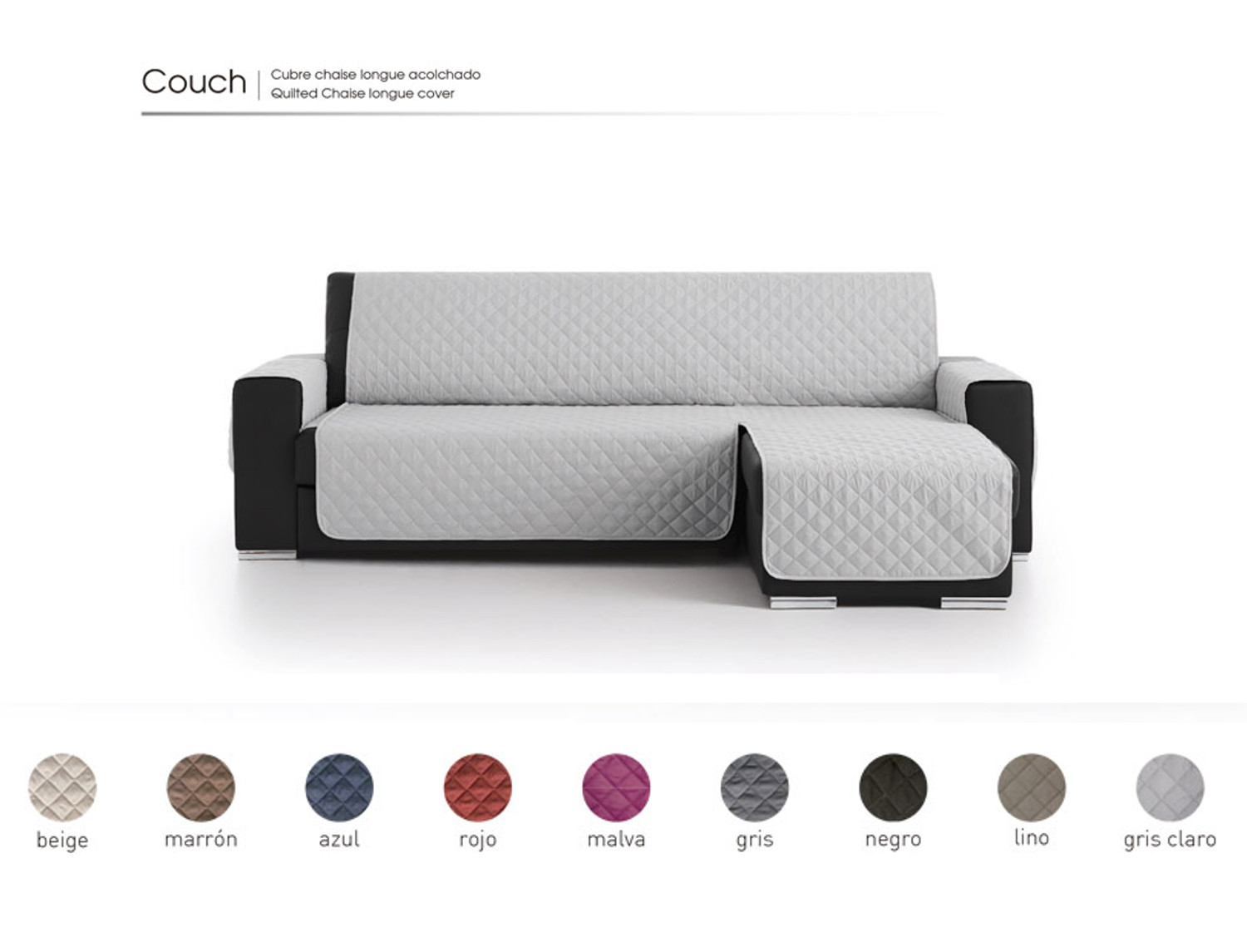 Belmarti Cubre sofá acolchado chaise longue Couch