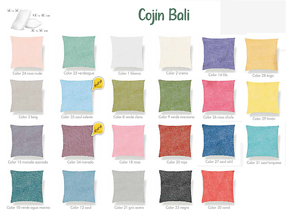 Textilia - Cojín con relleno Bali Textilia