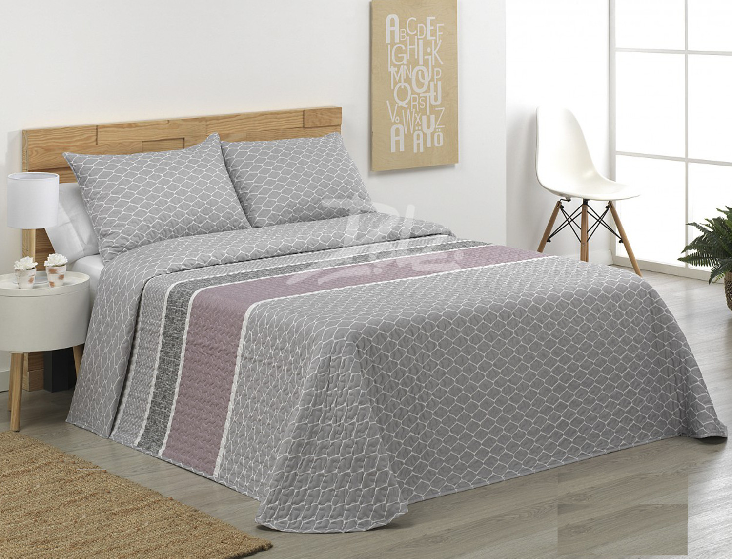 Dolz Colcha Dolz con relleno fino y fundas de cojín Larisa