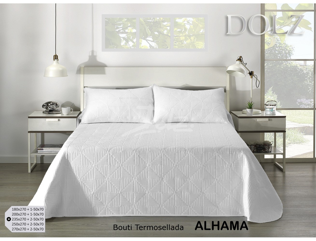 Dolz Colcha Dolz con relleno fino y fundas de cojín Alhama
