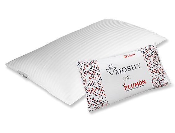 Moshy - Almohada tacto Plumón Ergotex Firmeza Media Baja