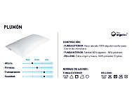 Almohada tacto Plumón Ergotex Firmeza Media Baja
