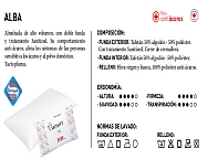 Almohada Alba Antiácaros. Firmeza Alta