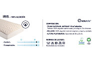 Cubrecolchón acolchado 100% Algodón Iris largo 190cm alto 30cm