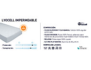 Cubrecolchón acolchado impermeable Lyocell largo 200cm alto 30cm