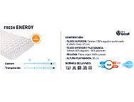 Cubrecolchón acolchado termo regulador Fresh Energy largo 190cm alto 30cm