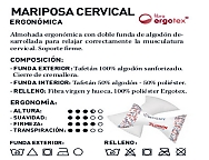 Almohada Ergonómica Mariposa Cervical. Firmeza Alta