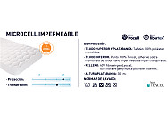 Cubrecolchón acolchado impermeable Microcell largo 200cm alto 30cm