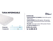 Cubrecolchón acolchado impermeable Turia 190cm alto 30cm