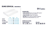 Almohada Viscolástica Dune Cervical. Firmeza Baja
