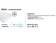 Media funda de colchón 100% algodón Dalia largo 200cm alto 30cm