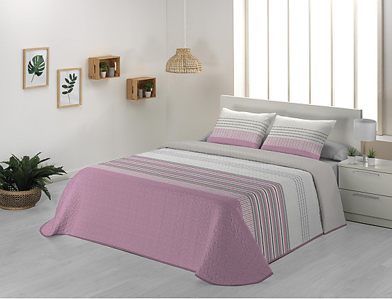 Colcha Bouti Niza rosa cama 105 Textil Hogar