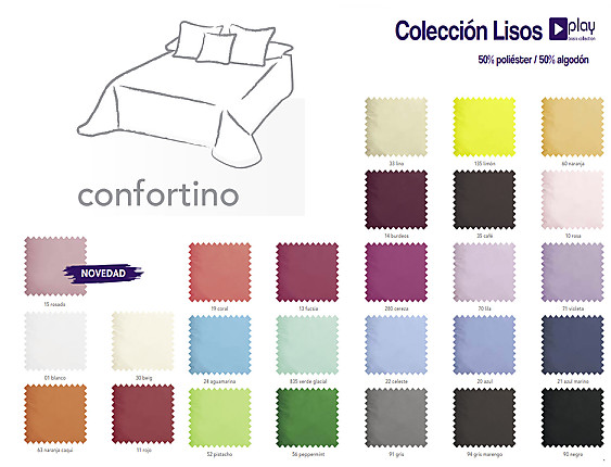 Cañete - Confortino lisos Play Basic Collection Burdeos cama 160