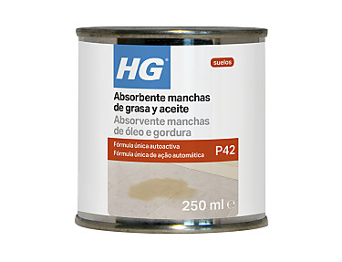 HG - Absorbente de manchas de grasa y aceite (producto 42). Para piedra, cemento, hormigón, losetas, terracota, mármol...