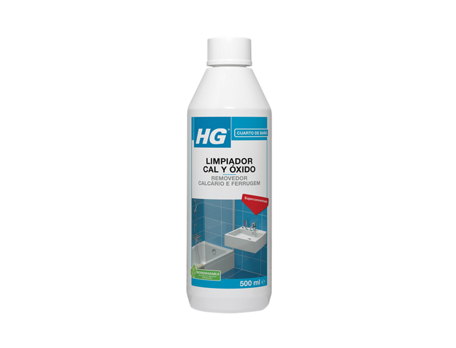 HG Limpiador cal y óxido (cromo, acero inox, cerámica, cristal,...) 500ml