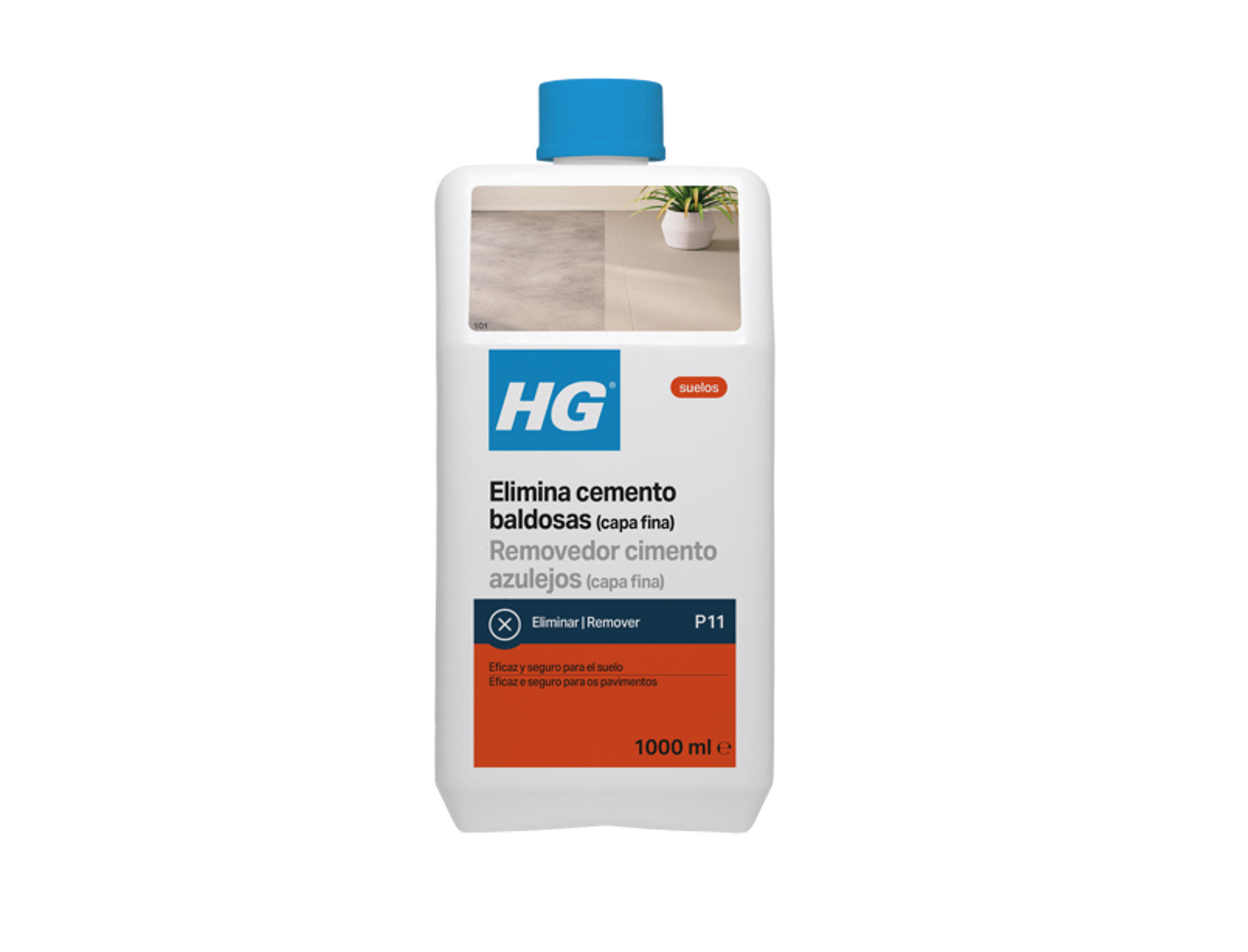 HG Elimina cemento baldosas capa fina (producto 11). Elimina el cemento de la superficie, no de las juntas