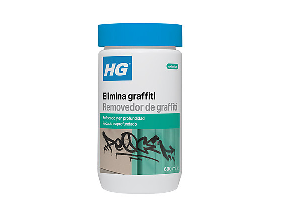 HG - Elimina grafitis. Quita la pintura de aerosoles y rotuladores de multitud de superficies.