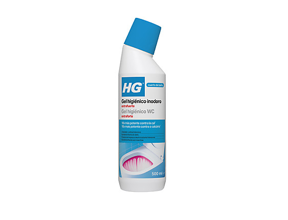 HG - Gel higiénico inodoro extrafuerte. Limpiador superintensivo. No daña el esmalte
