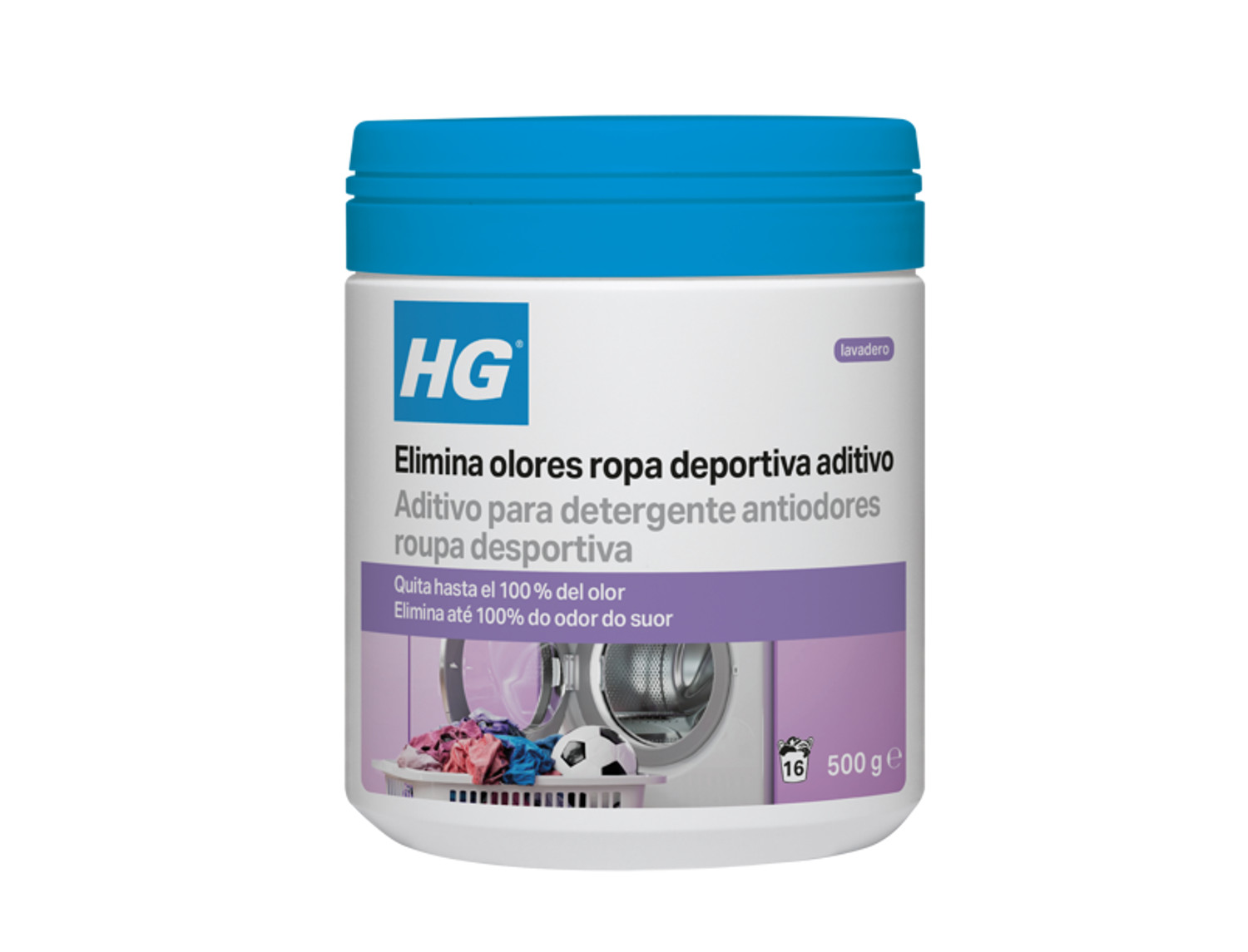 HG Elimina olores ropa deportiva aditivo. También para toallas y otros tejidos.