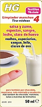 Limpiador de manchas Nº4 (sangre, salsas, huevo, leche, chocolate,...)