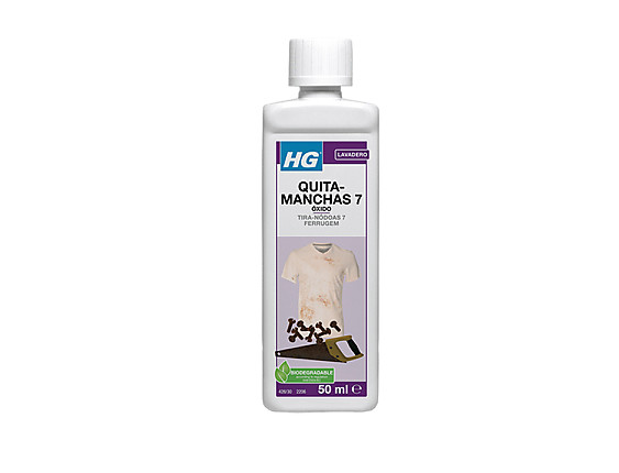 HG - Limpiador de manchas Nº7 (óxido en tejidos, baldosas, hormigón,...)