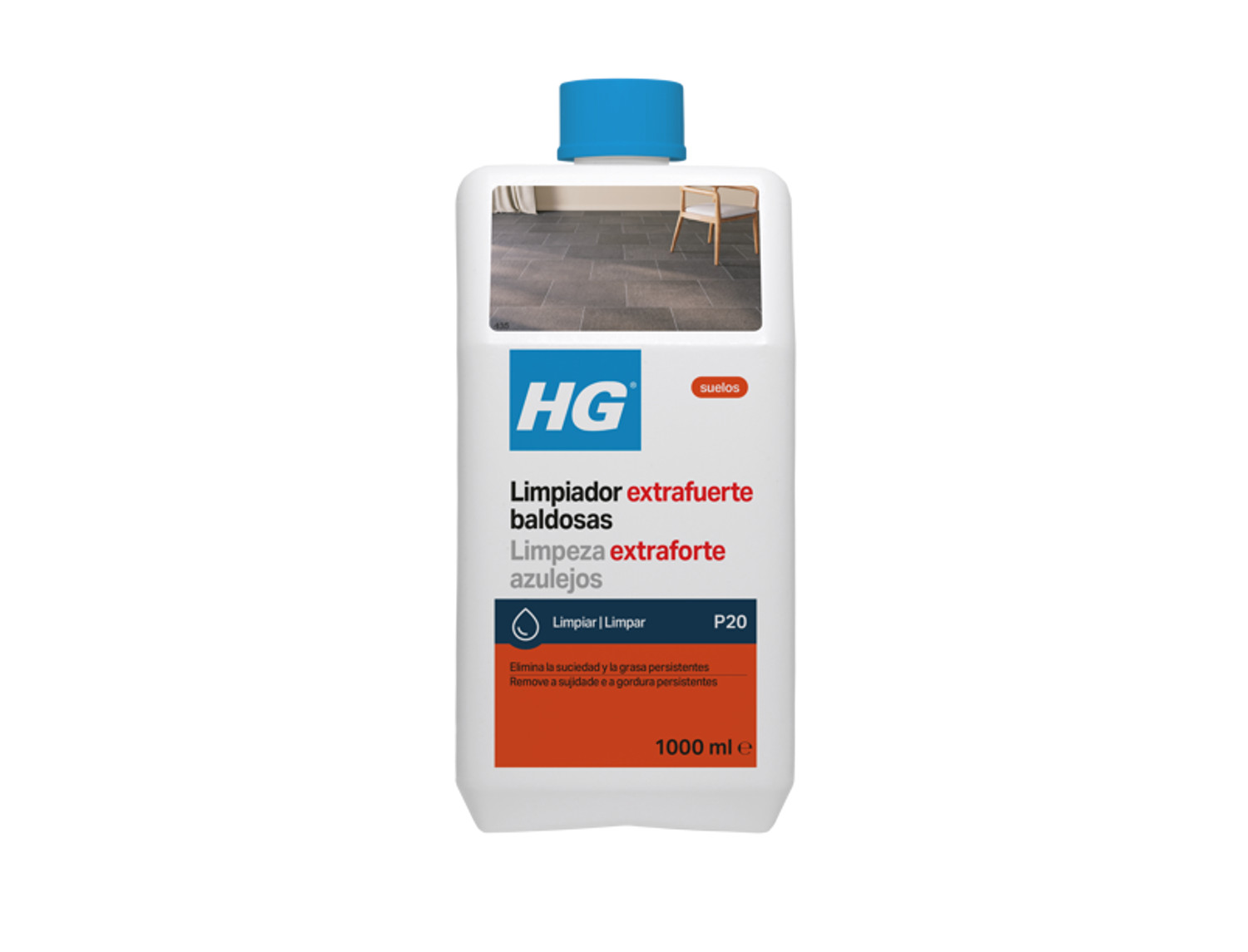 HG Limpiador extrafuerte baldosas (producto 20). Ultraconcentrado, calidad profesional