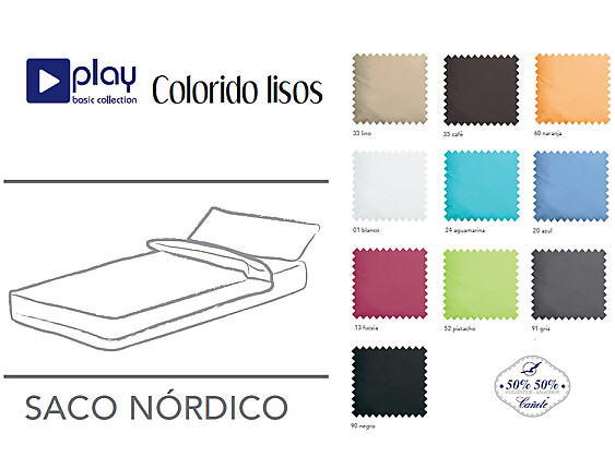 Cañete - Saco nórdico liso colores personalizados Play Basic