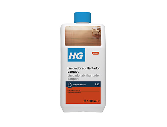 HG - Limpiador abrillantador parquet (producto 53). Friegasuelos concentrado. Repara el brillo. Uso diario