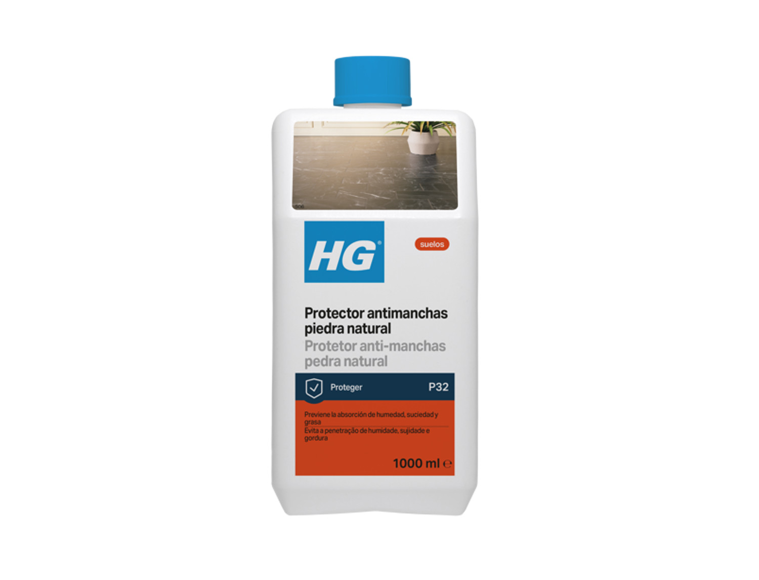 HG Protector antimanchas piedra natural (producto 32). Pretratamiento contra manchas en mármol, piedra, granito, hormigón, travertino