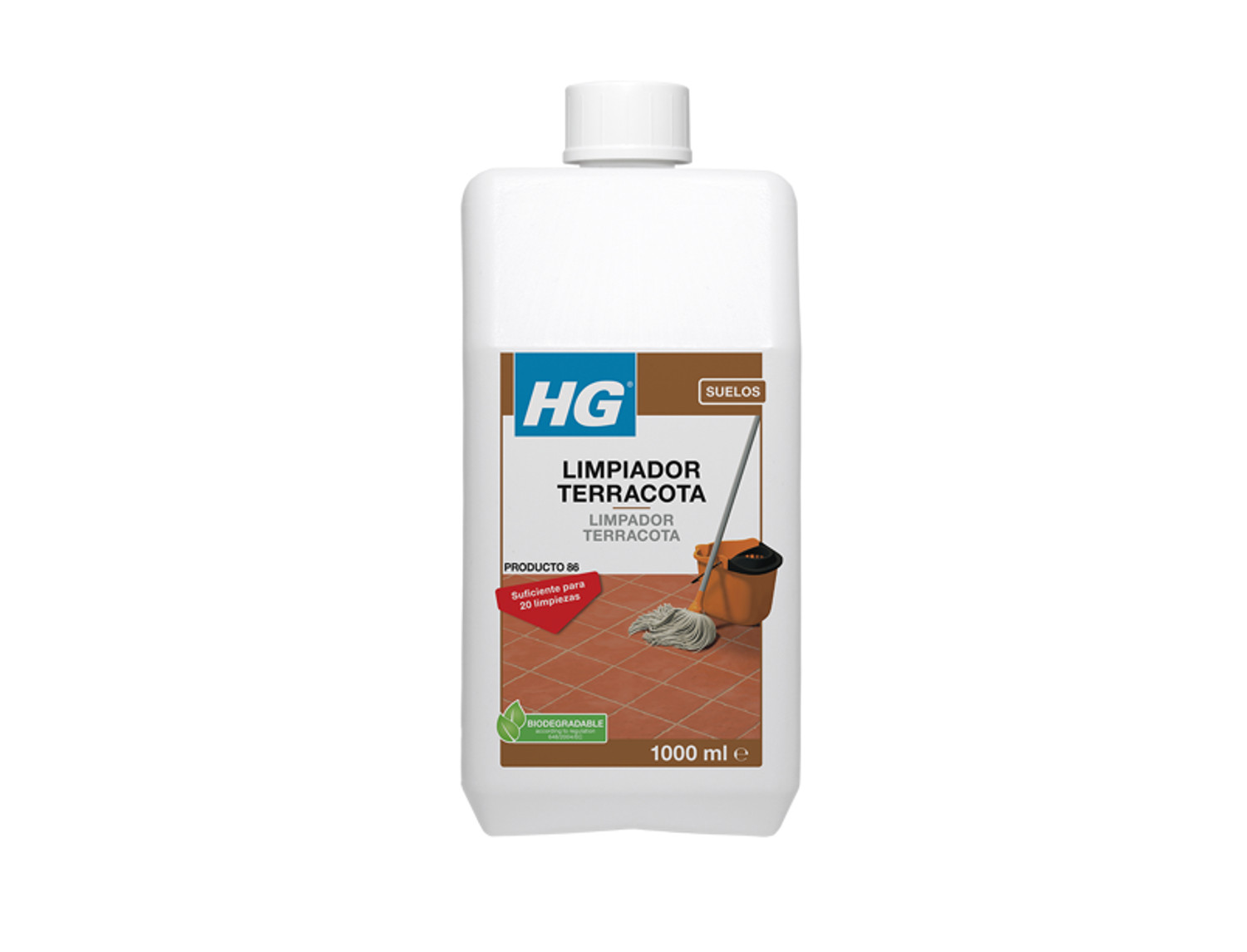 HG Limpiador Abrillantador uso diario (producto 86) para suelos de terracota