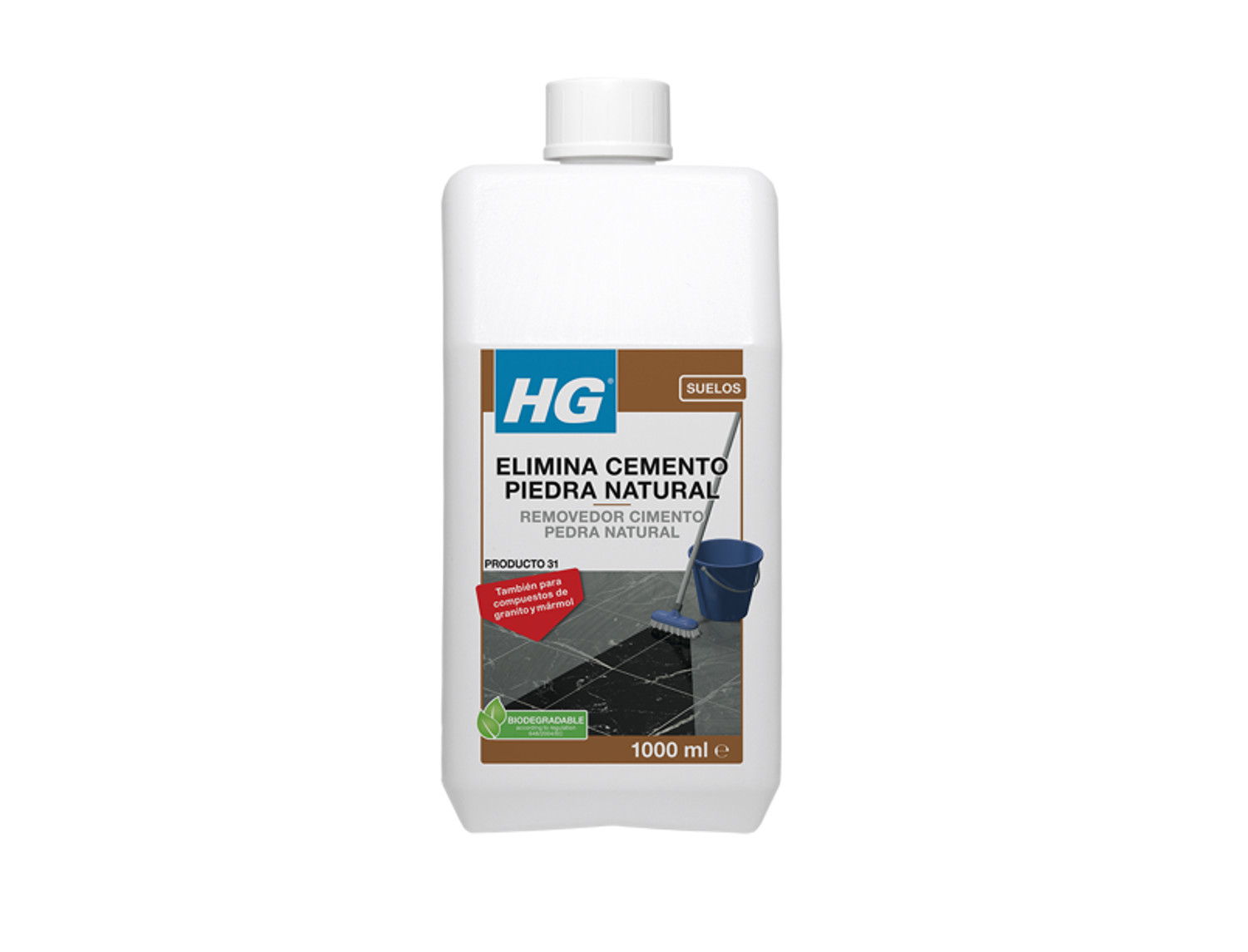 HG Elimina cemento y cal (producto 31) para mármol, granito, baldosas, hormigón