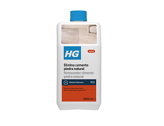 HG - Elimina cemento piedra natural (producto 31). También elimina la cal. Apto para mármol, granito, baldosas, hormigón