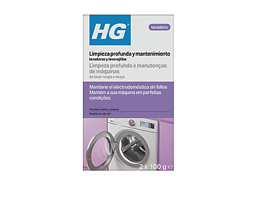 HG - Limpieza profunda y mantenimiento lavadoras y lavavajillas. Resuelve y previene averías. eliminando cal y restos de jabón y suciedad