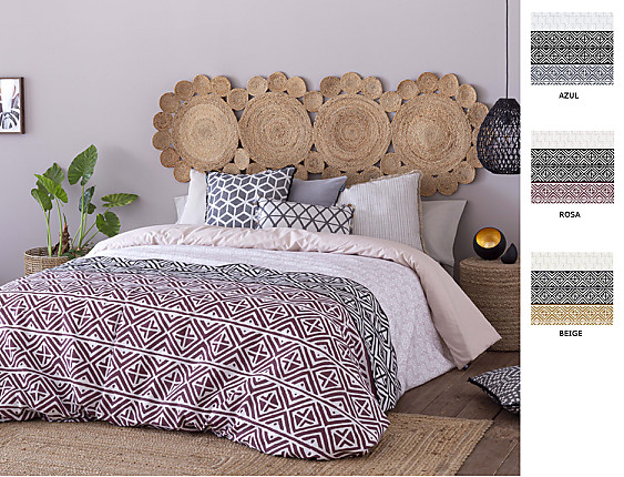 Confecciones Paula - Funda nórdica Mijas color Azul, Beige o Rosa