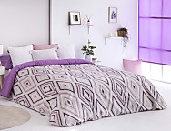 Funda nórdica Zafra color Azul, Beige o Lila