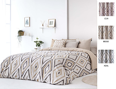 Confecciones Paula - Funda nórdica Zafra color Azul, Beige o Lila