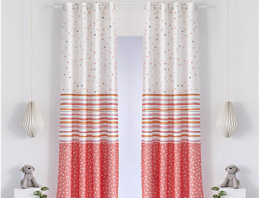 Confecciones Paula - Cortina Cenefas franjas.