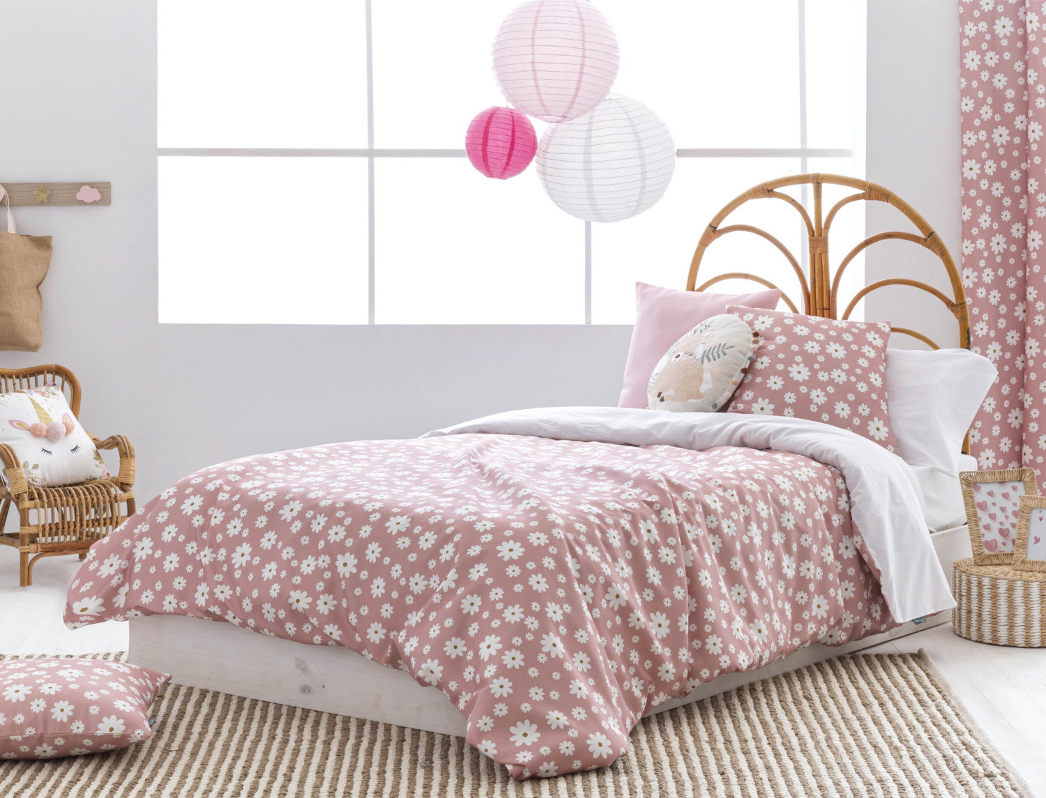 Confecciones Paula Funda nórdica Margarita color Rosa