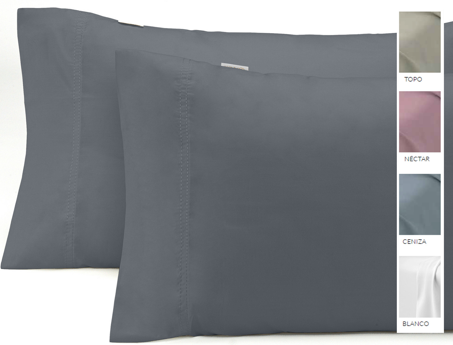 Estelia Almohadón Qutun 300 hilos Doble Pespunte 100% Algodón Orgánico