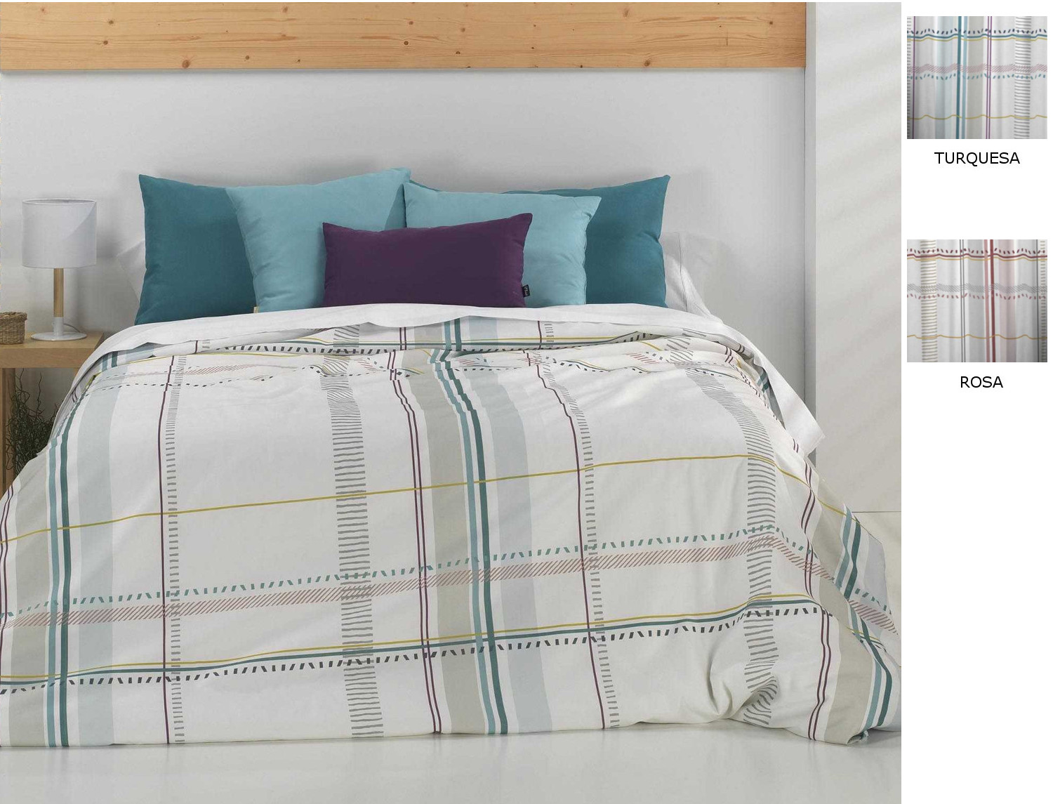 Cañete Funda nórdica Griso color Rosa o Turquesa