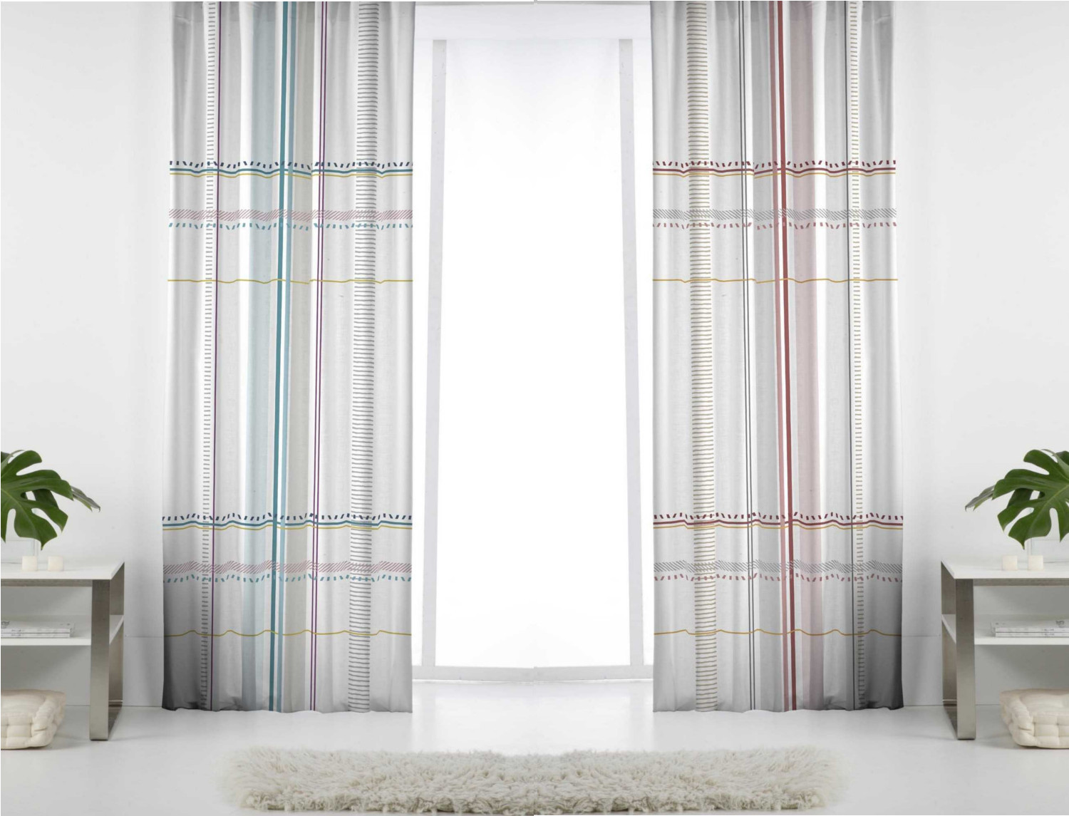 Cañete Cortina con ollaos Griso