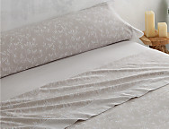 Juego de cama franela Zahara Estelia color Piedra